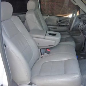 2001 - 2003 Ford F-150 40/60 Split Bench with Opening Console Seat Covers (Leather Interiors Only)