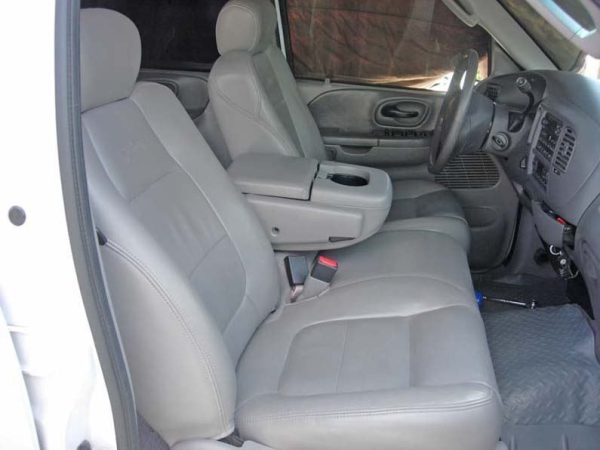 2001 - 2003 Ford F-150 40/60 Split Bench with Opening Console Seat Covers (Leather Interiors Only)